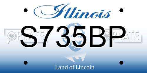 S735BP Illinois License Plate