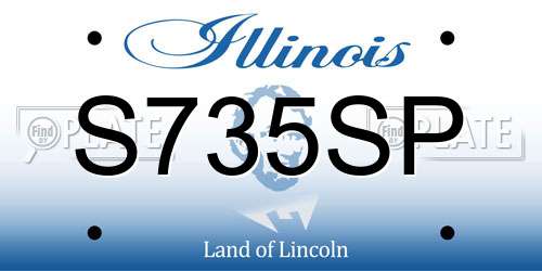 S735SP Illinois License Plate