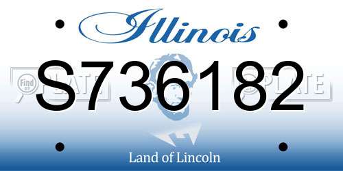 S736182 Illinois License Plate