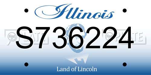 S736224 Illinois License Plate