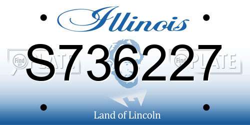 S736227 Illinois License Plate