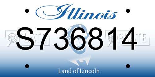 S736814 Illinois License Plate