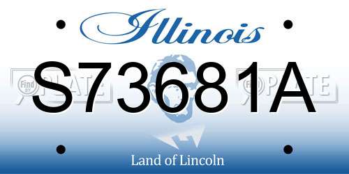 S73681A Illinois License Plate