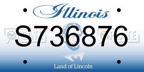 S736876 Illinois License Plate