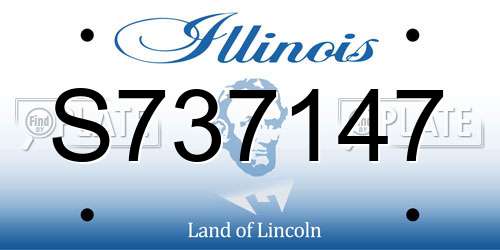 S737147 Illinois License Plate