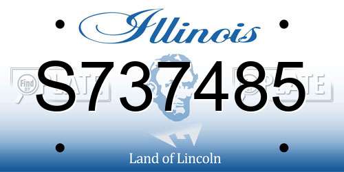 S737485 Illinois License Plate