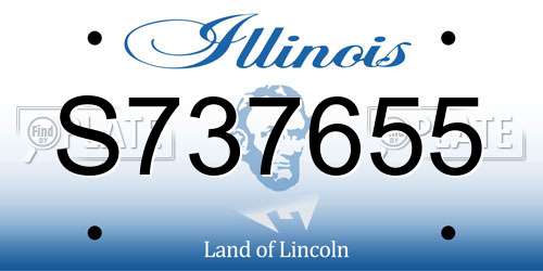 S737655 Illinois License Plate