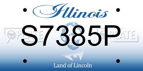 S7385P Illinois License Plate