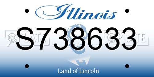 S738633 Illinois License Plate
