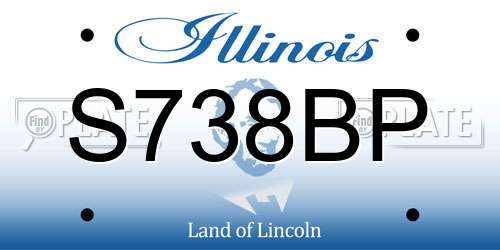 S738BP Illinois License Plate