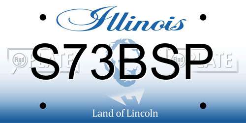 S73BSP Illinois License Plate