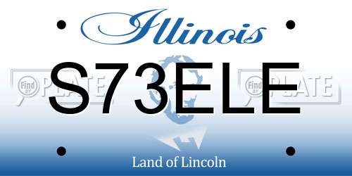 S73ELE Illinois License Plate