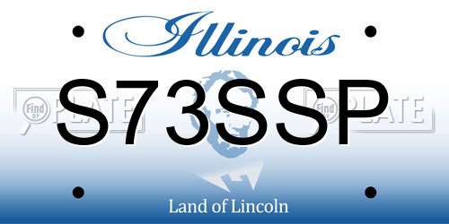 S73SSP Illinois License Plate