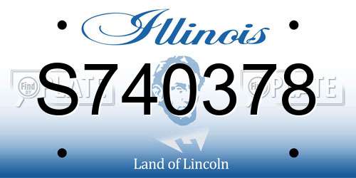 S740378 Illinois License Plate
