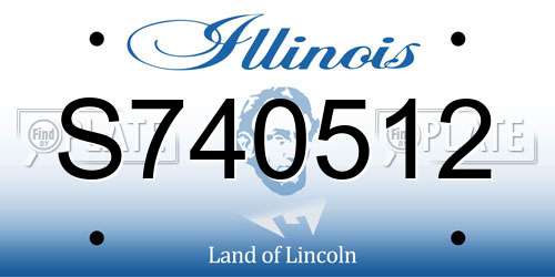 S740512 Illinois License Plate