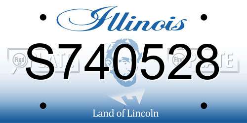 S740528 Illinois License Plate