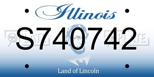 S740742 Illinois License Plate