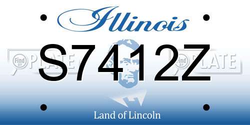 S7412Z Illinois License Plate