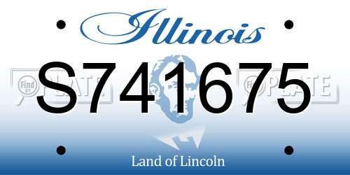 S741675 Illinois License Plate