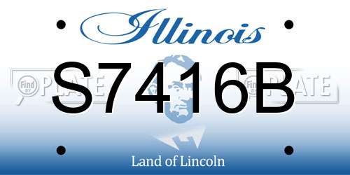 S7416B Illinois License Plate