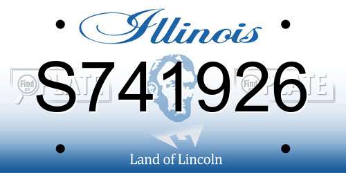 S741926 Illinois License Plate