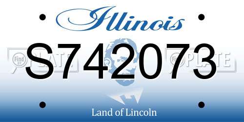 S742073 Illinois License Plate