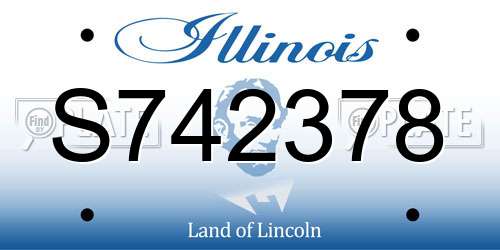 S742378 Illinois License Plate