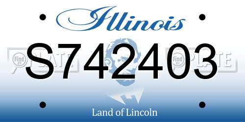 S742403 Illinois License Plate
