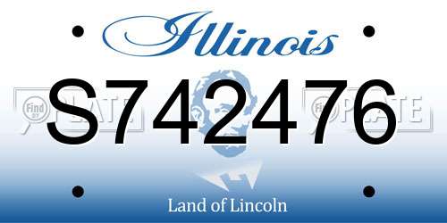 S742476 Illinois License Plate
