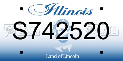 S742520 Illinois License Plate
