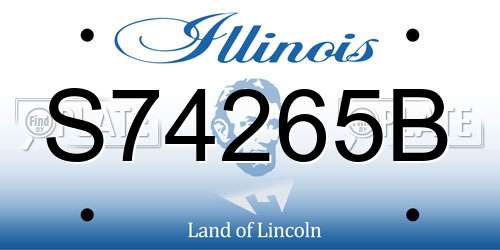 S74265B Illinois License Plate