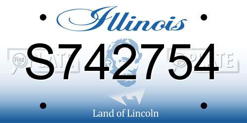 S742754 Illinois License Plate