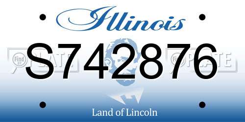 S742876 Illinois License Plate