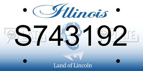 S743192 Illinois License Plate
