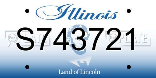S743721 Illinois License Plate