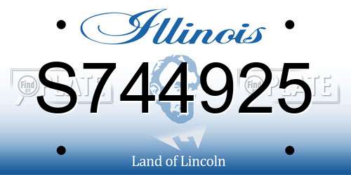 S744925 Illinois License Plate