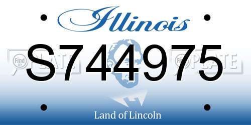 S744975 Illinois License Plate