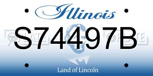 S74497B Illinois License Plate