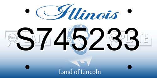 S745233 Illinois License Plate