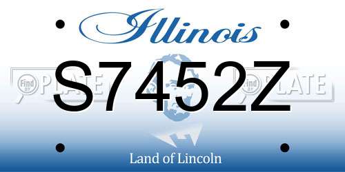 S7452Z Illinois License Plate