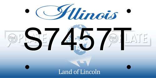 S7457T Illinois License Plate