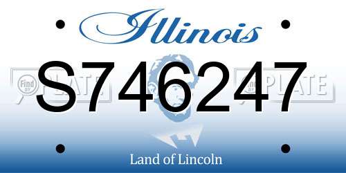 S746247 Illinois License Plate
