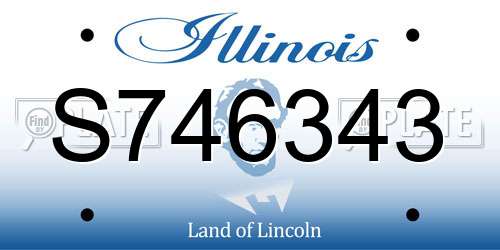 S746343 Illinois License Plate