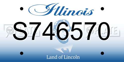 S746570 Illinois License Plate