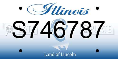S746787 Illinois License Plate