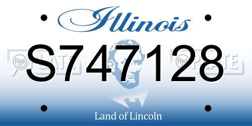 S747128 Illinois License Plate