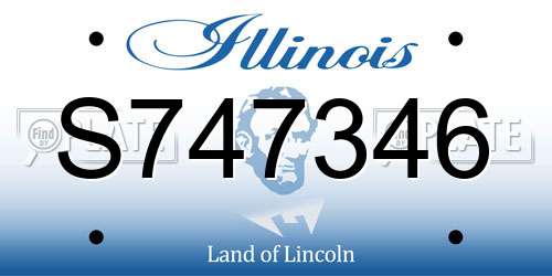 S747346 Illinois License Plate