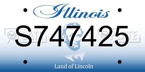 S747425 Illinois License Plate