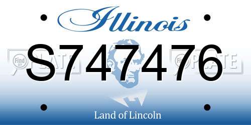 S747476 Illinois License Plate