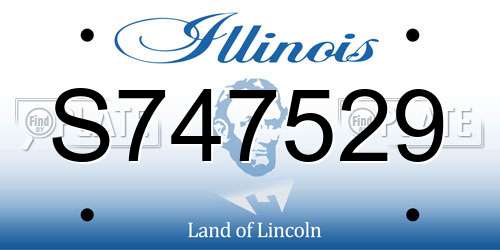 S747529 Illinois License Plate